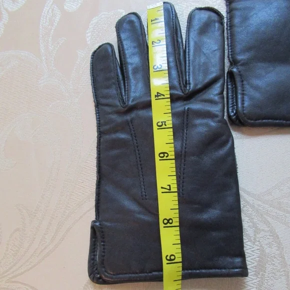 Mens Brown leather gloves - Picture 6 of 8